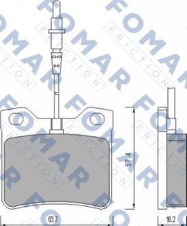 Колодки тормозные дисковые FOMAR FO 454881