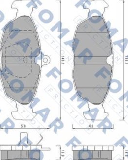 Колодки тормозные дисковые FOMAR FO 470081