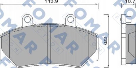 Колодки тормозные дисковые FOMAR FO 473981