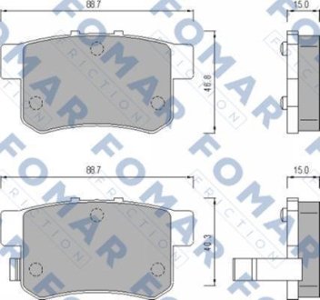 Колодки гальмівні дискові FOMAR FO 475181