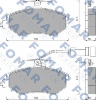 Колодки тормозные дисковые FOMAR FO 488681