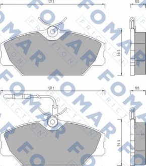 Колодки гальмівні дискові FOMAR FO 492681