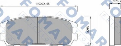 Колодки тормозные дисковые FOMAR FO 621481