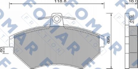 Колодки гальмівні дискові FOMAR FO 634281