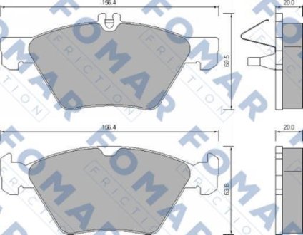 Колодки тормозные дисковые FOMAR FO 639081