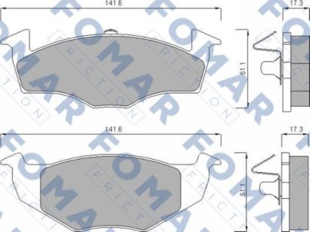 Колодки гальмівні дискові FOMAR FO 643081