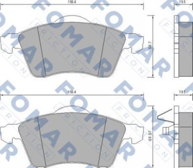 Колодки тормозные дисковые FOMAR FO 647781