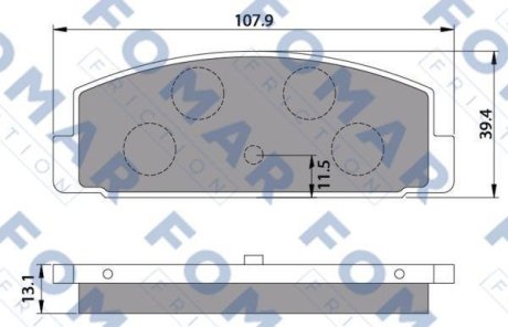 Колодки гальмівні дискові FOMAR FO 680181