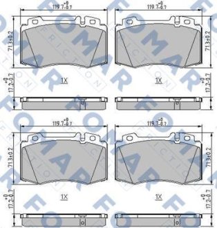 Колодки тормозные дисковые FOMAR FO 694181