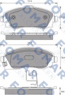 Колодки тормозные дисковые FOMAR FO 783481