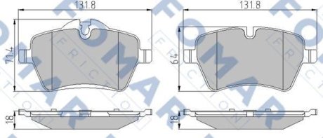 Колодки тормозные дисковые FOMAR FO 844981