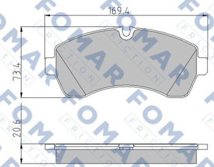 Колодки тормозные дисковые FOMAR FO 921481