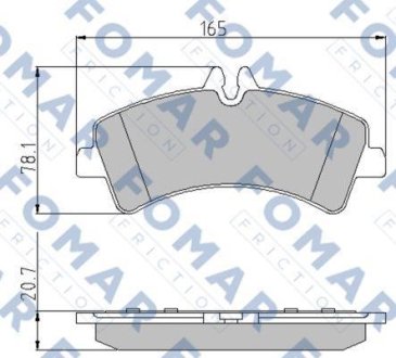 Колодки гальмівні дискові FOMAR FO 923681