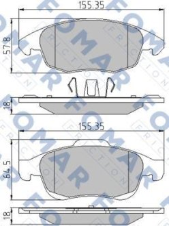 Колодки гальмівні дискові FOMAR FO 929981