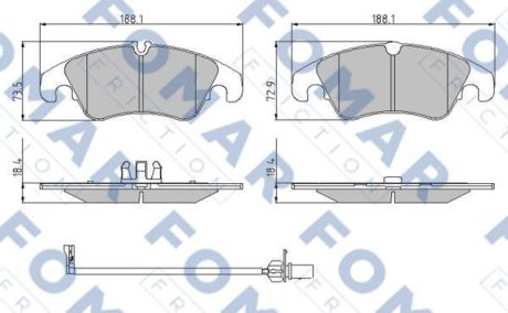 Колодки гальмівні дискові FOMAR FO 962281