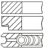Комплект поршневых колец из 3 шт.. GOETZE 08-137600-00 (фото 1)