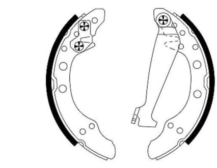 Колодки тормозные барабанные; задн. HELLA 8DB355001311