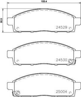 Гальмівні колодки пер. Mitsubishi L200 05-15 (tokico) HELLA 8DB355013-221