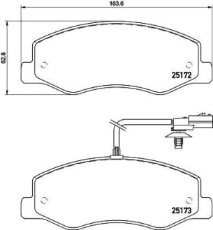 Тормозные колодки зад. Master/Movano 10- (спарка) HELLA 8DB355015-311