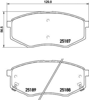 Тормозные колодки пер. Hyundai ix20/ix35 10- /Kia Sportage (SL) 10- (Mando) HELLA 8DB355019-791