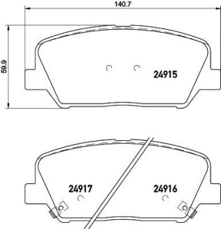 Колодки тормозные дисковые комплект; передняя. HELLA 8DB355020591