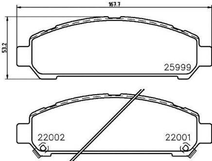 Колодки тормозные передние HELLA 8DB355021821