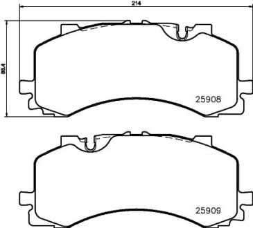 Колодки гальмівні комплект HELLA 8DB355036471