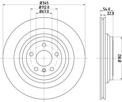 Диск тормозной HELLA 8DD355126311