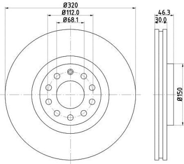 Диск тормозной PRO HELLA 8DD355127591