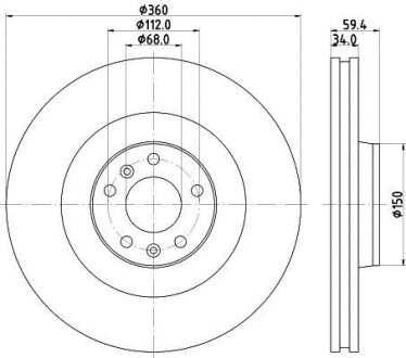 Диск тормозной HELLA 8DD355128091