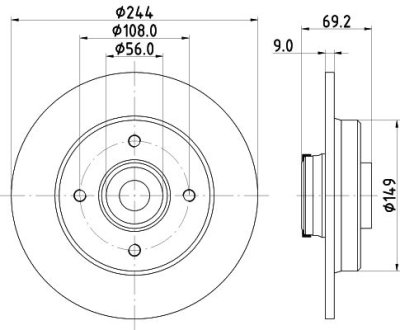 Диск тормозной HELLA 8DD355132161