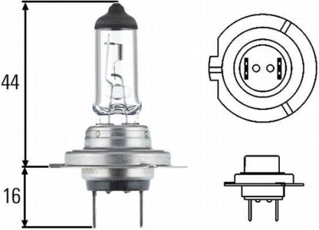 Лампа накаливания STANDARD H7 12V 55W PX 26d HELLA 8GH007157121