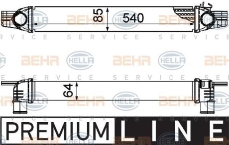 Радиатор наддува HELLA 8ML 376 746-531