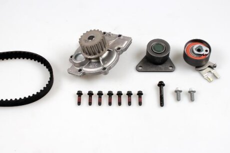 Комплект ГРМ, пас+ролик+помпа HEPU PK00561