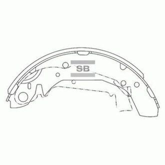 Комплект гальмівних колодок з 4 шт. барабанів Hi-Q (SANGSIN) SA111