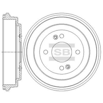 Гальмівний барабан Hi-Q (SANGSIN) SD1094