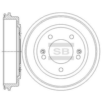 Гальмівний барабан Hi-Q (SANGSIN) SD1097