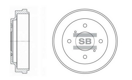 Тормозной барабан Hi-Q (SANGSIN) SD4212