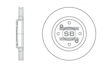 Тормозной диск Hi-Q (SANGSIN) SD5001