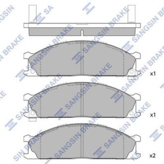 Колодки тормозные дисковые Hi-Q (SANGSIN) SP1140