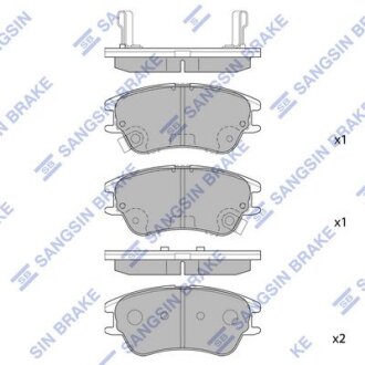 Колодки тормозные передние Hyundai Atos (-03) Hi-Q (SANGSIN) SP1149 (фото 1)