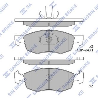 Тормозные колодки кт. Hi-Q (SANGSIN) SP1198