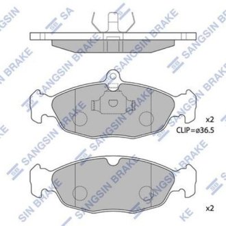 Колодки тормозные дисковые передние Hi-Q (SANGSIN) SP1220