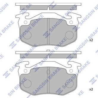 Комплект тормозных колодок из 4 шт. дисков Hi-Q (SANGSIN) SP1242