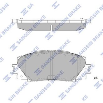 Колодки тормозные дисковые (комплект 4 шт.) Hi-Q (SANGSIN) SP1377A