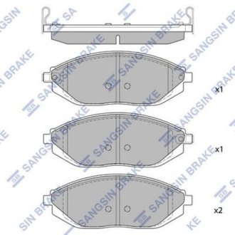 Колодки тормозные дисковые передние Hi-Q (SANGSIN) SP1392