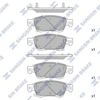 Комплект тормозных колодок из 4 шт. дисков Hi-Q (SANGSIN) SP1478