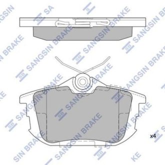 Колодки тормозные дисковые задние Hi-Q (SANGSIN) SP1531