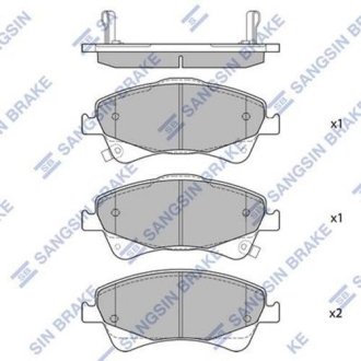 Комплект тормозных колодок Hi-Q (SANGSIN) SP1580