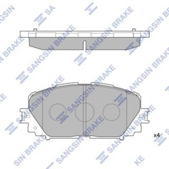 Комплект тормозных колодок. Hi-Q (SANGSIN) SP1588